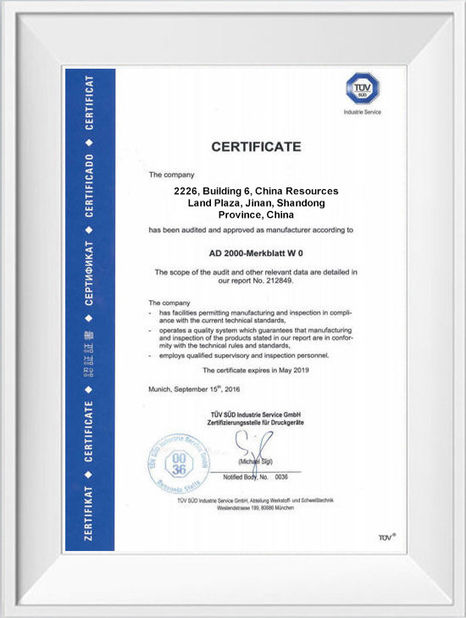 Trung Quốc Shandong Hongxin International Trade Co., LTD. Chứng chỉ